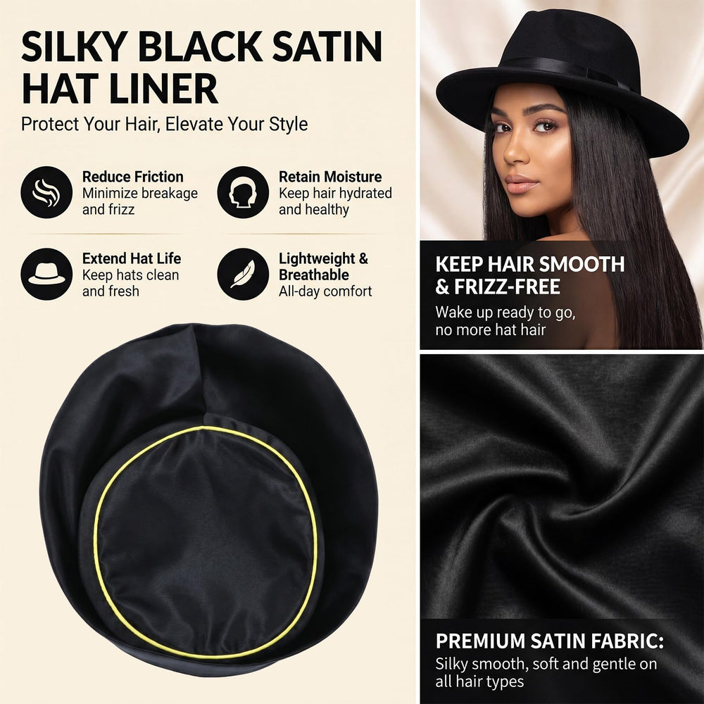 Hercicy close-up satin texture highlighting smooth surface that reduces hair friction