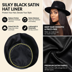 Hercicy close-up satin texture highlighting smooth surface that reduces hair friction