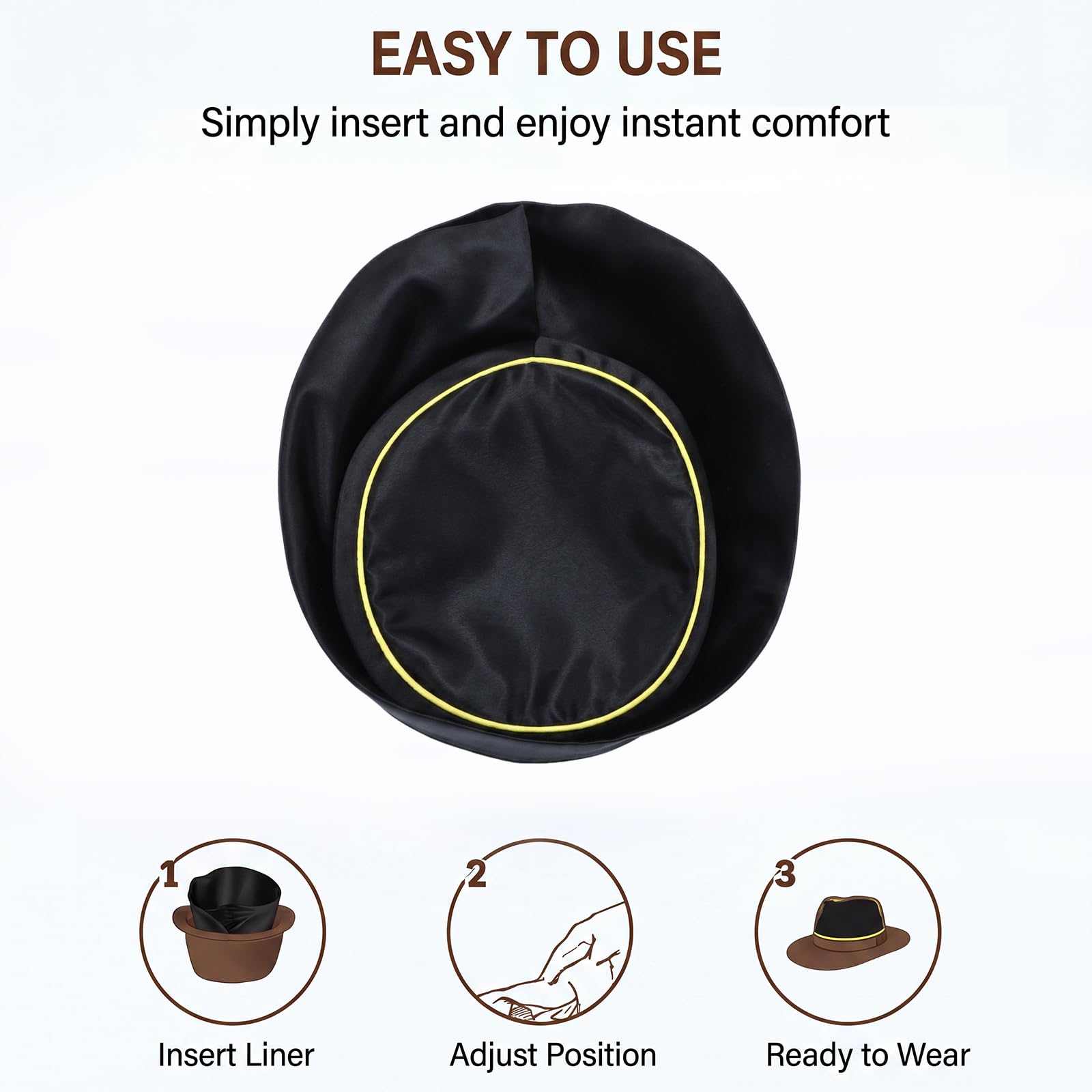 Hercicy flat-lay with measurements showing trim-to-fit sizing convenience