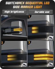 HERCOO installed on Silverado driver side showing clearer turn signal visibility