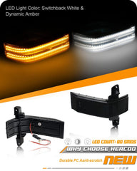 HERCOO close-up of LED strips demonstrating bright sequential amber signaling