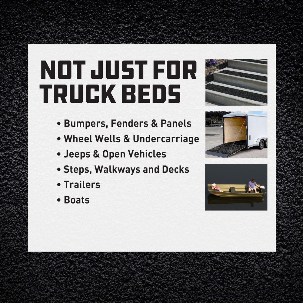 HERCULINER being applied to a truck bed demonstrating DIY protection and skid-resistance