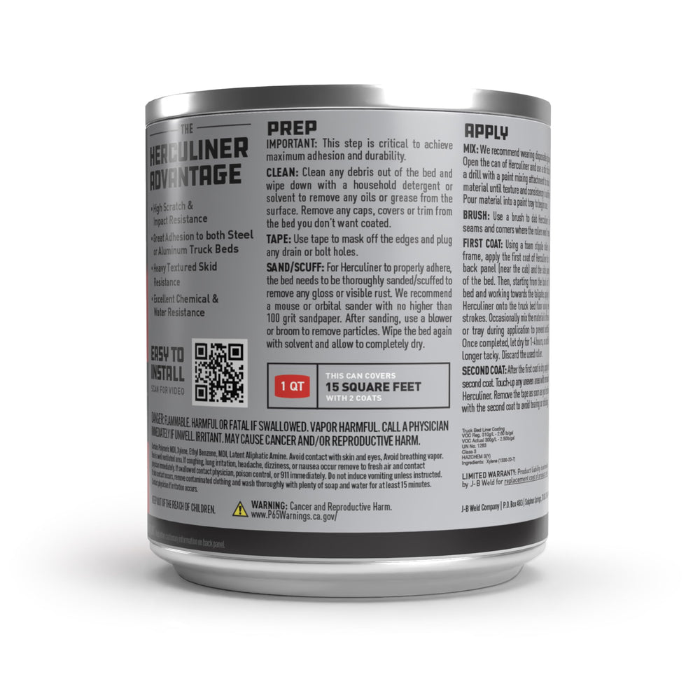 HERCULINER textured coating close-up illustrating grip and abrasion resistance benefit