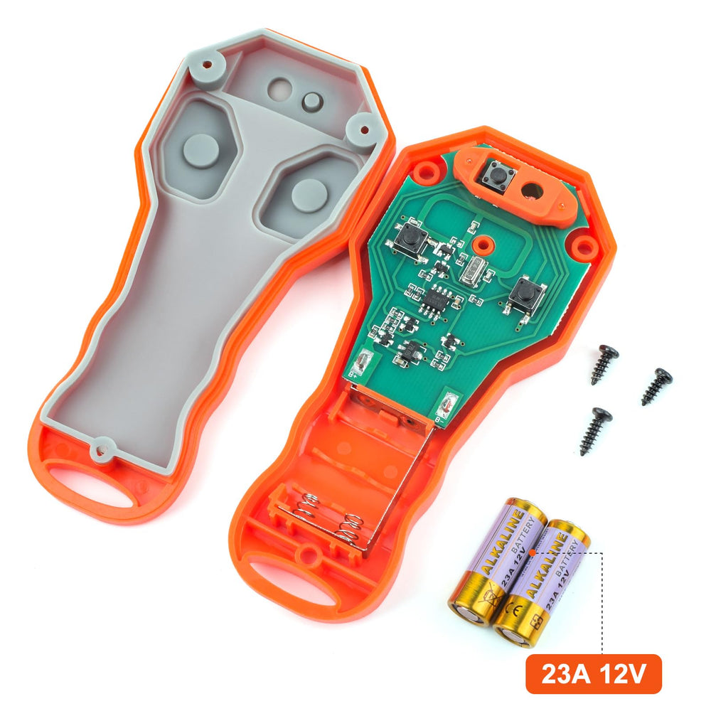 Heymaillc size comparison with hand showing compact remotes for convenient carry