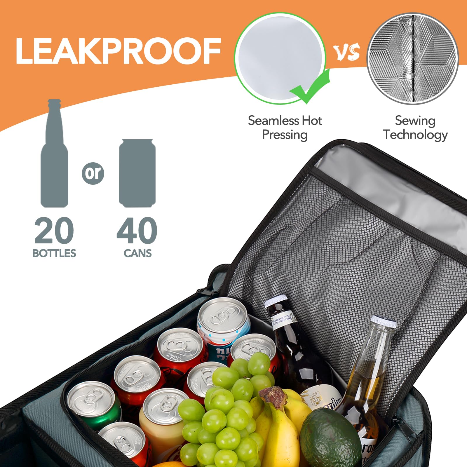 HEYTRIP 600D fabric close-up highlighting water-resistant finish and easy-to-clean durability