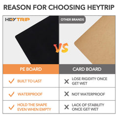 HEYTRIP built-in cooler open with drinks visible, demonstrating leakproof insulation and cooling benefit