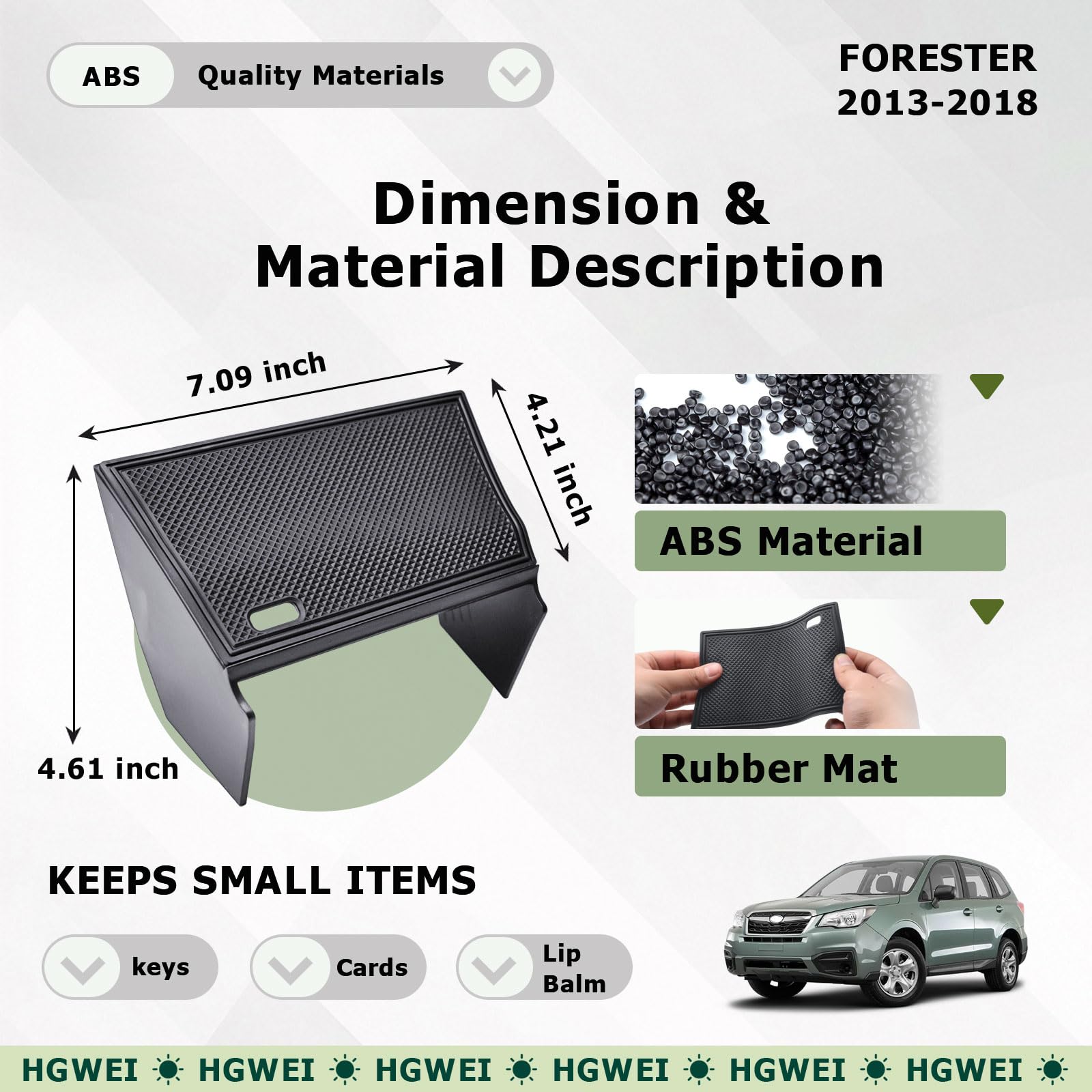 HGWEI organizer visible in Forester cabin demonstrating tidy, distraction-free driving