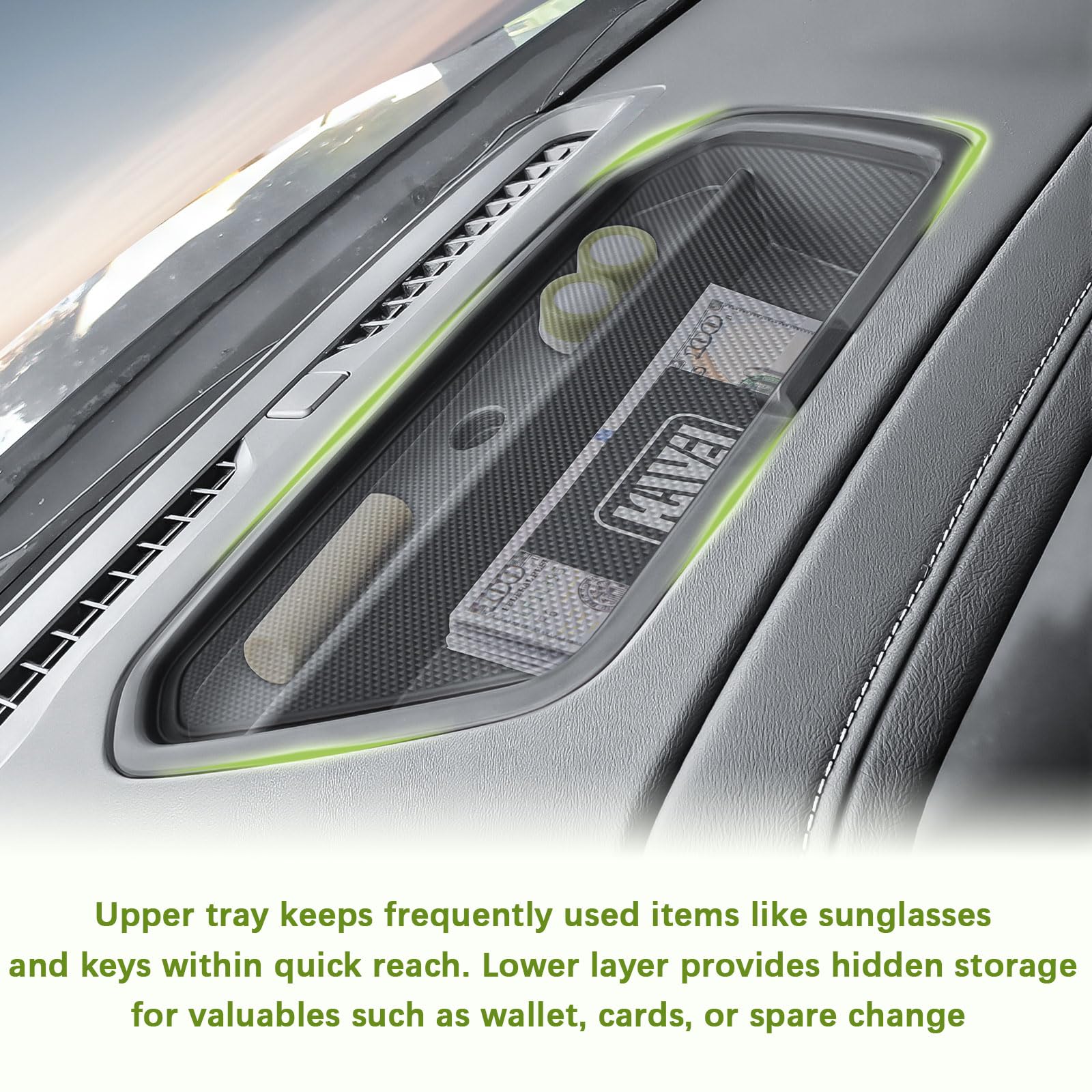 HGWEI side profile showing precise fit into Chevrolet Silverado dash