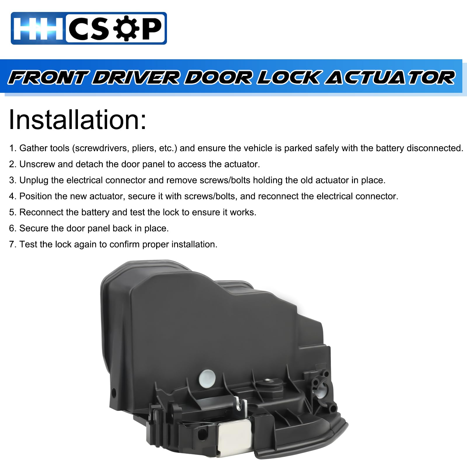 HHCSOP actuator in a garage setting illustrating straightforward DIY replacement