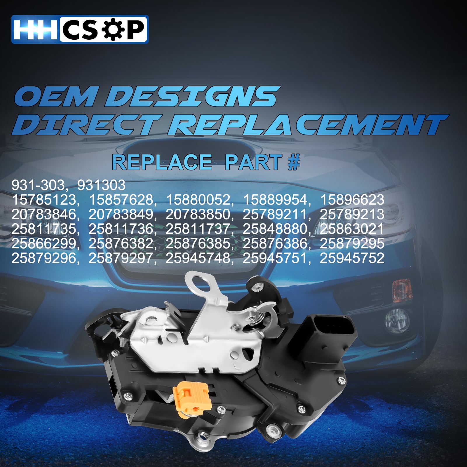HHCSOP actuator mounted inside door assembly demonstrating correct installation