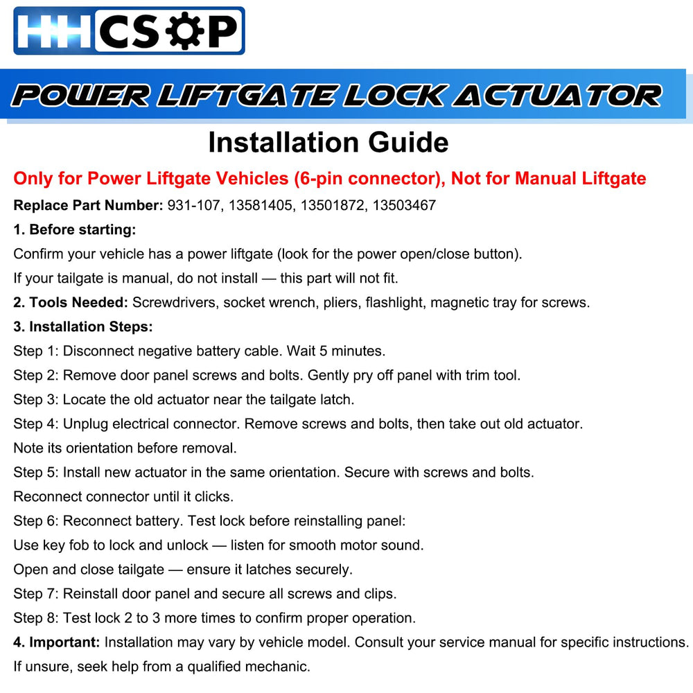 HHCSOP actuator in garage repair scene showing professional installation benefit