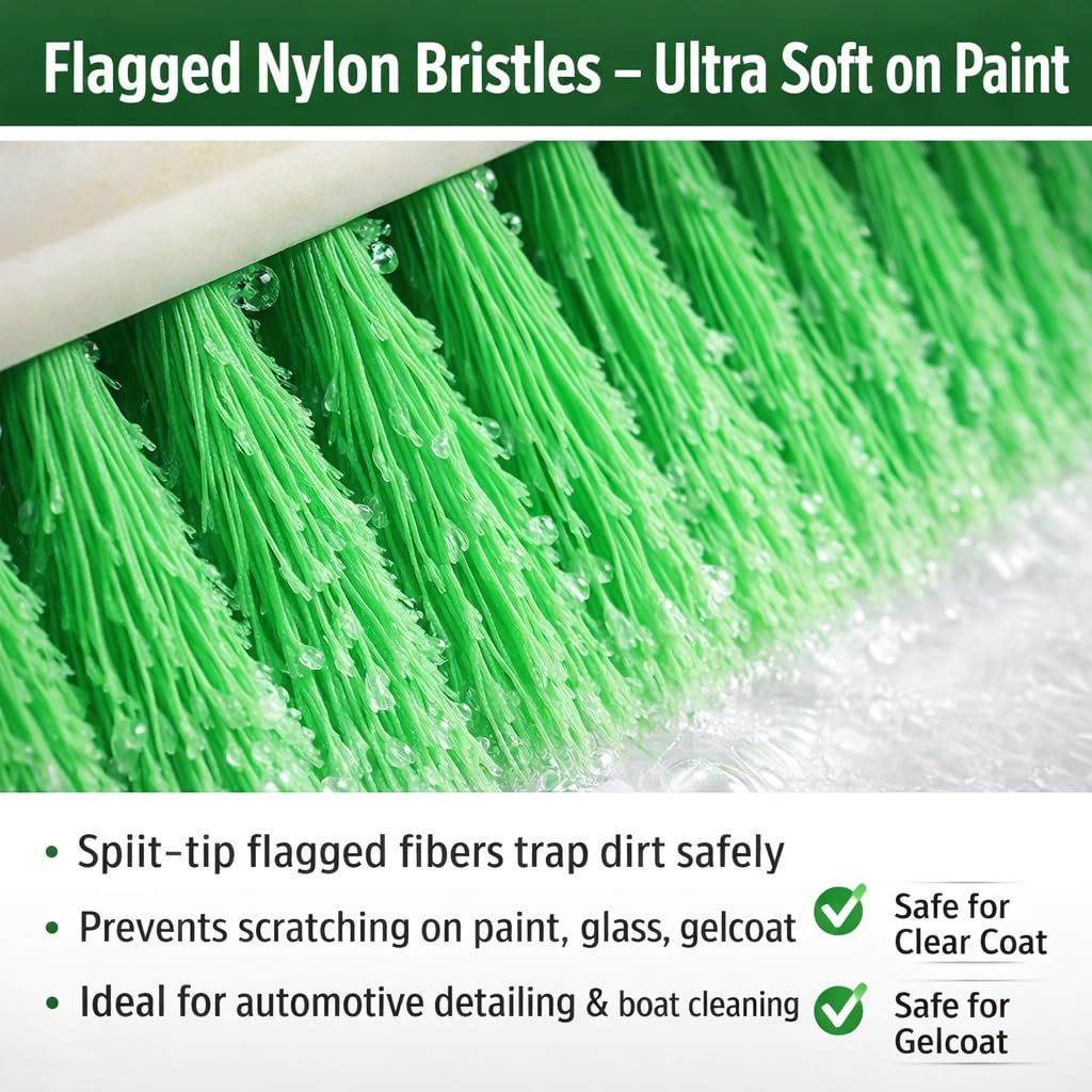 HI-TECH bi-level bristle profile conforming to curved surfaces for even contact