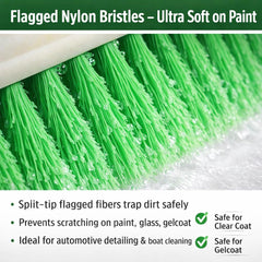 HI-TECH bi-level bristle profile conforming to curved surfaces for even contact