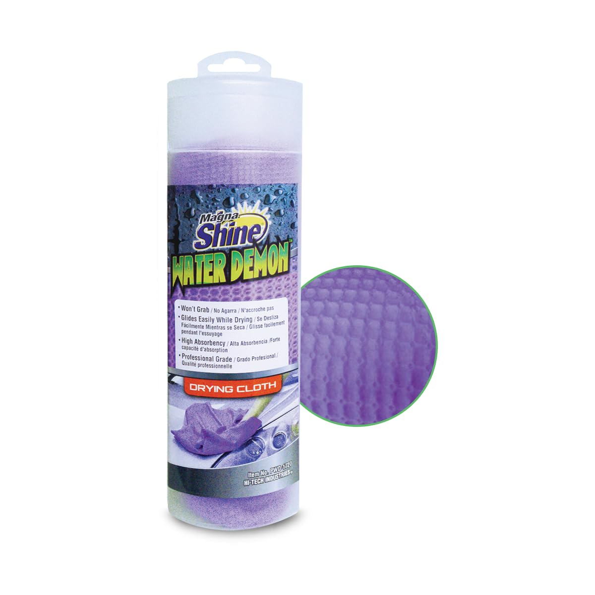 HI-TECH towel wiping glass to a lint-free finish for clear mirrors and windows