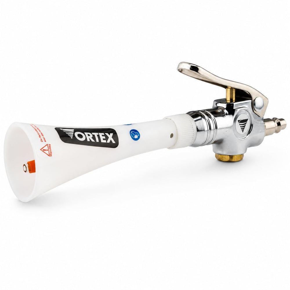 HI-TECH Vortex gun front view showing cone and handle for efficient detail work