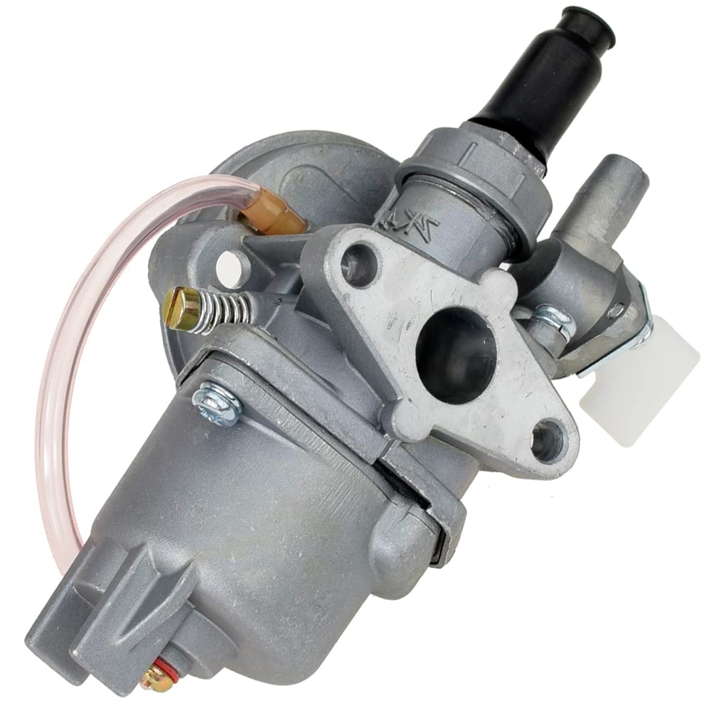 HIAORS carburetor on a mini dirt bike in motion showing restored throttle response
