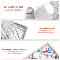 HICOVER covering the driver door glass to ensure privacy and anti-theft protection