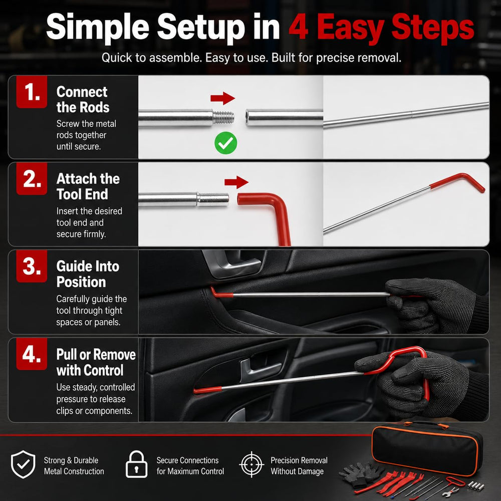 HIGH & SKY tools being used to open a car door safely roadside