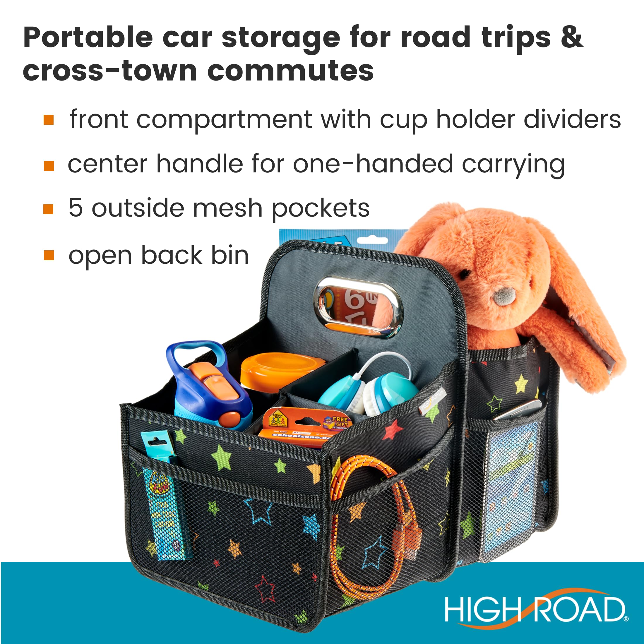 High Road metal handle close-up for balanced one-hand carry convenience