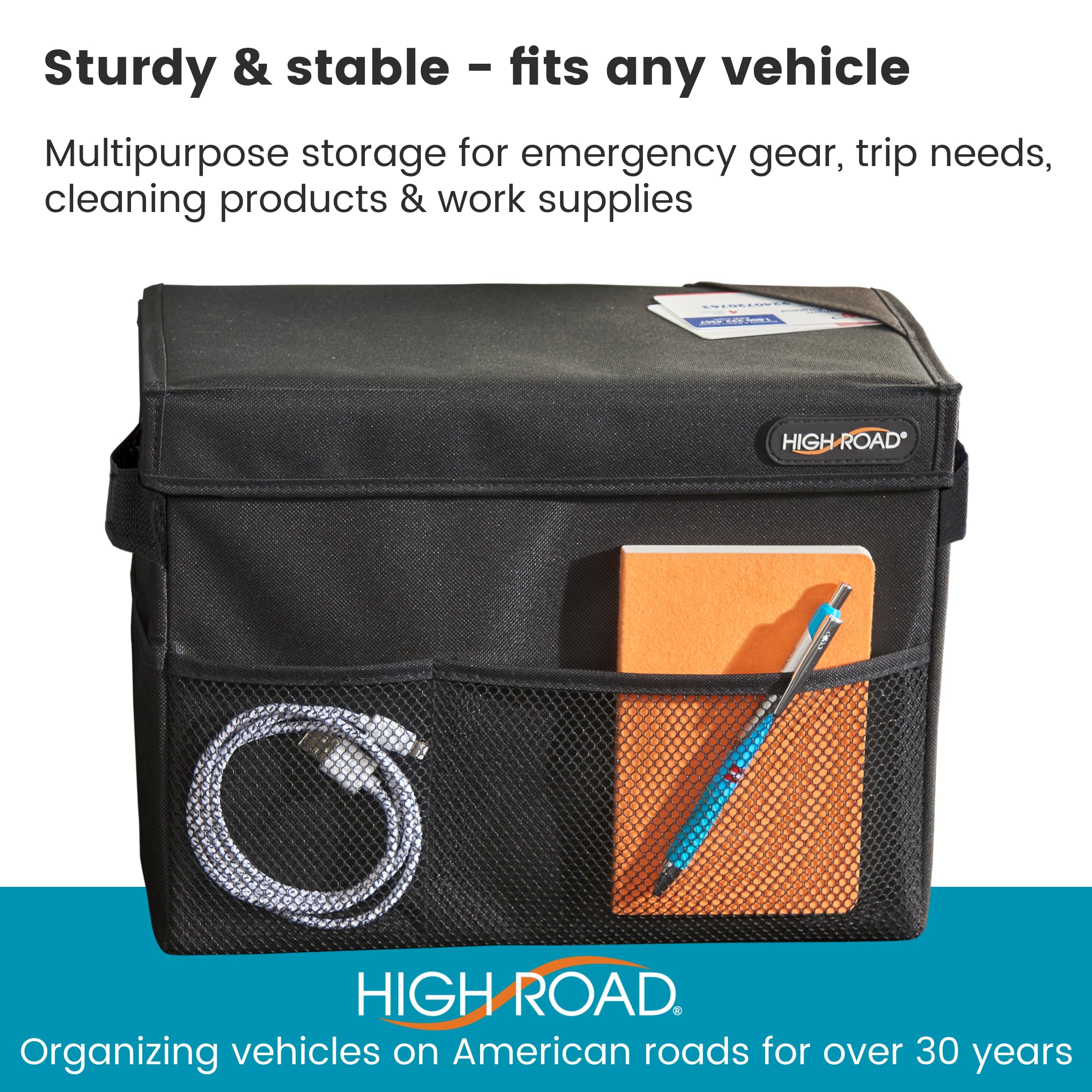 High Road Carganizer open top displaying interior compartment for easy storage