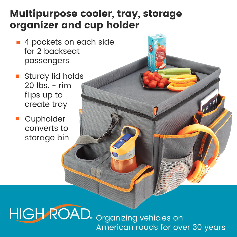 High Road close-up of side pockets holding phone and snacks for quick access