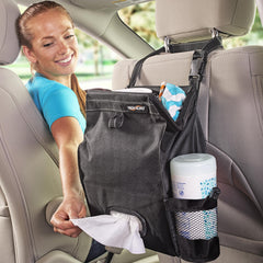 High Road front view showing hanging organizer and tidy car interior benefit