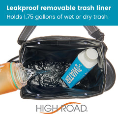 High Road side pocket holding bottles and wipes for hands-free storage