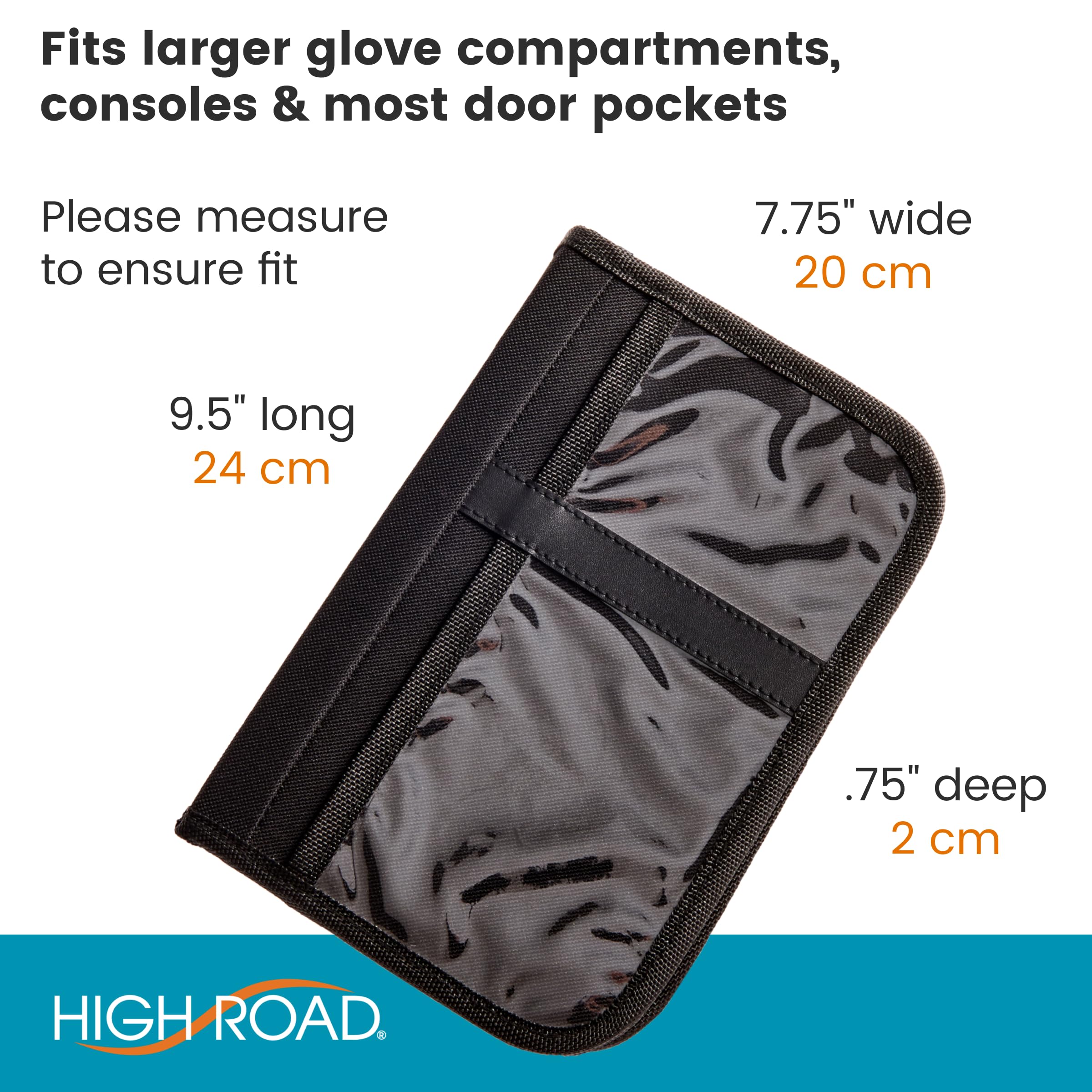 High Road next to manuals and ruler showing size to ensure fit benefit