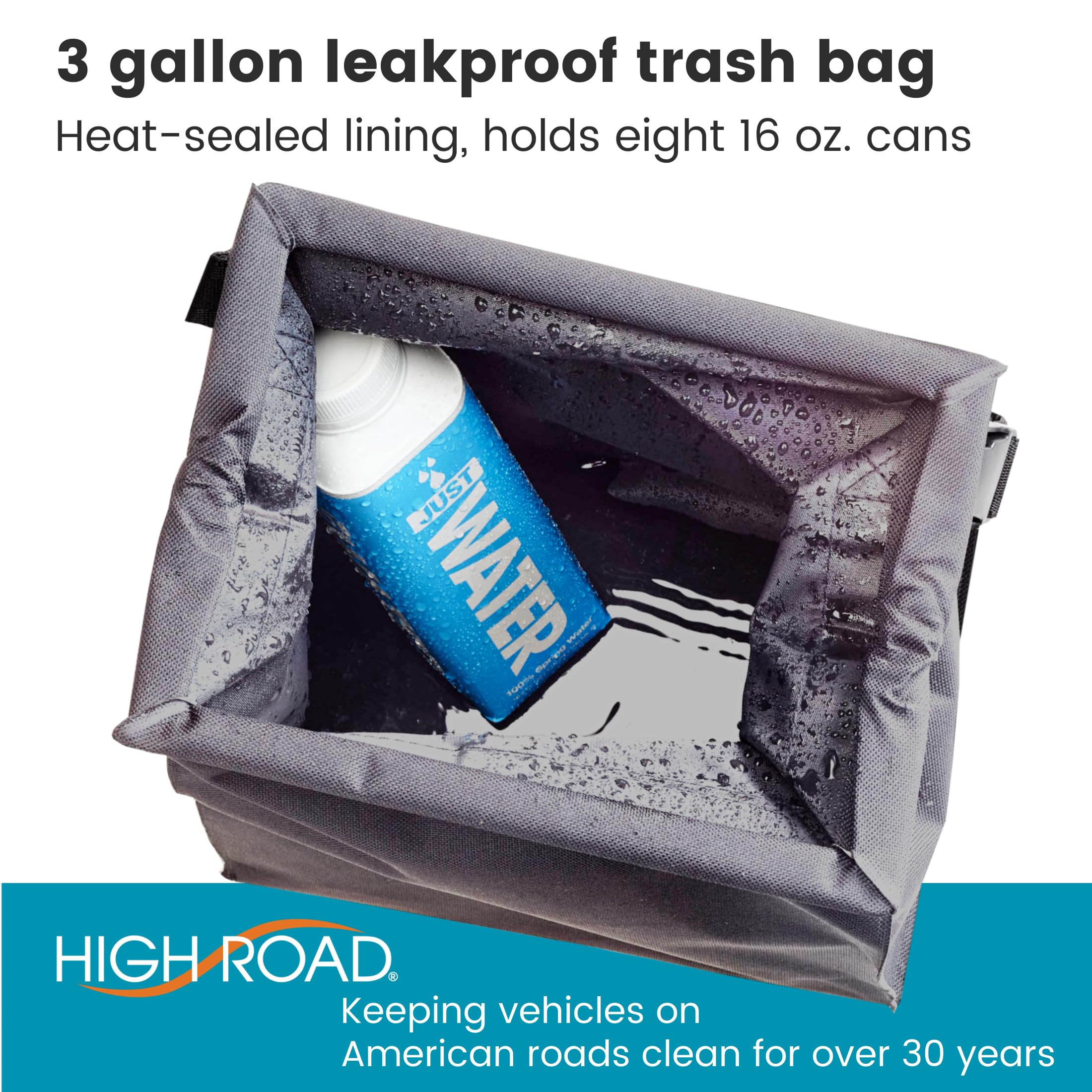 High Road TrashStash in family car setting showing tidy cabin and mess prevention