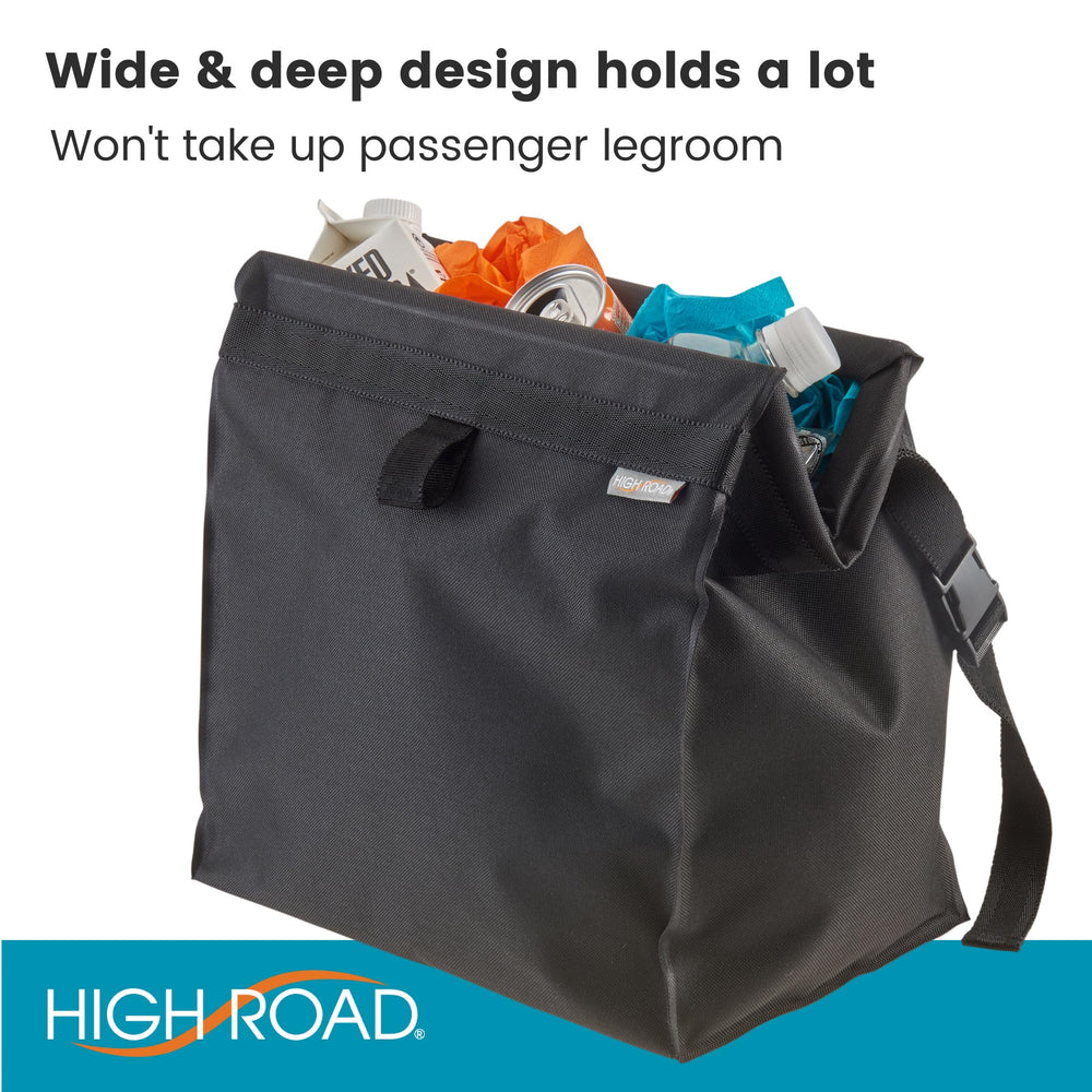 High Road TrashStash filled with water demonstrating leakproof lining benefit