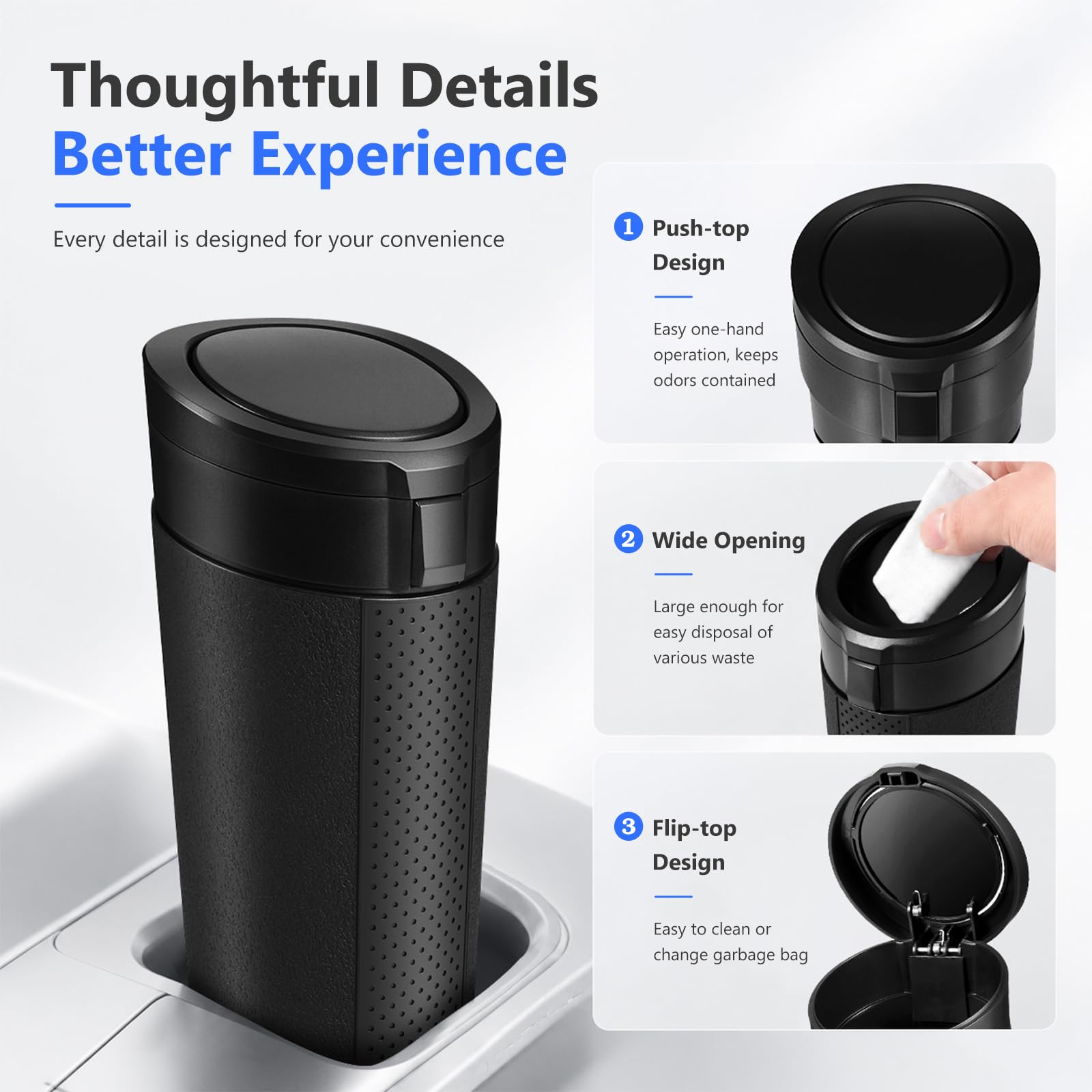 Hiitytin installed in car cup holder for space-saving convenience