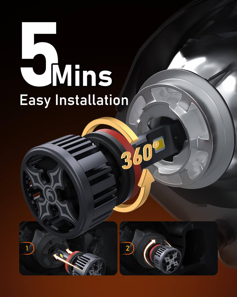 HIKARI WINGS held in hand to show compact size and easy installation