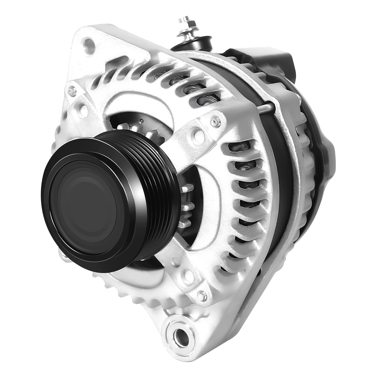 Hikevent front view alternator showing full housing and mounting points for accurate fit