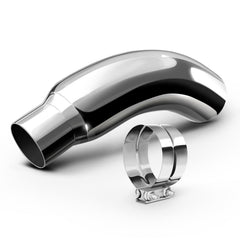 HILMITILE front view chrome exhaust tip showing polished finish and styling benefit