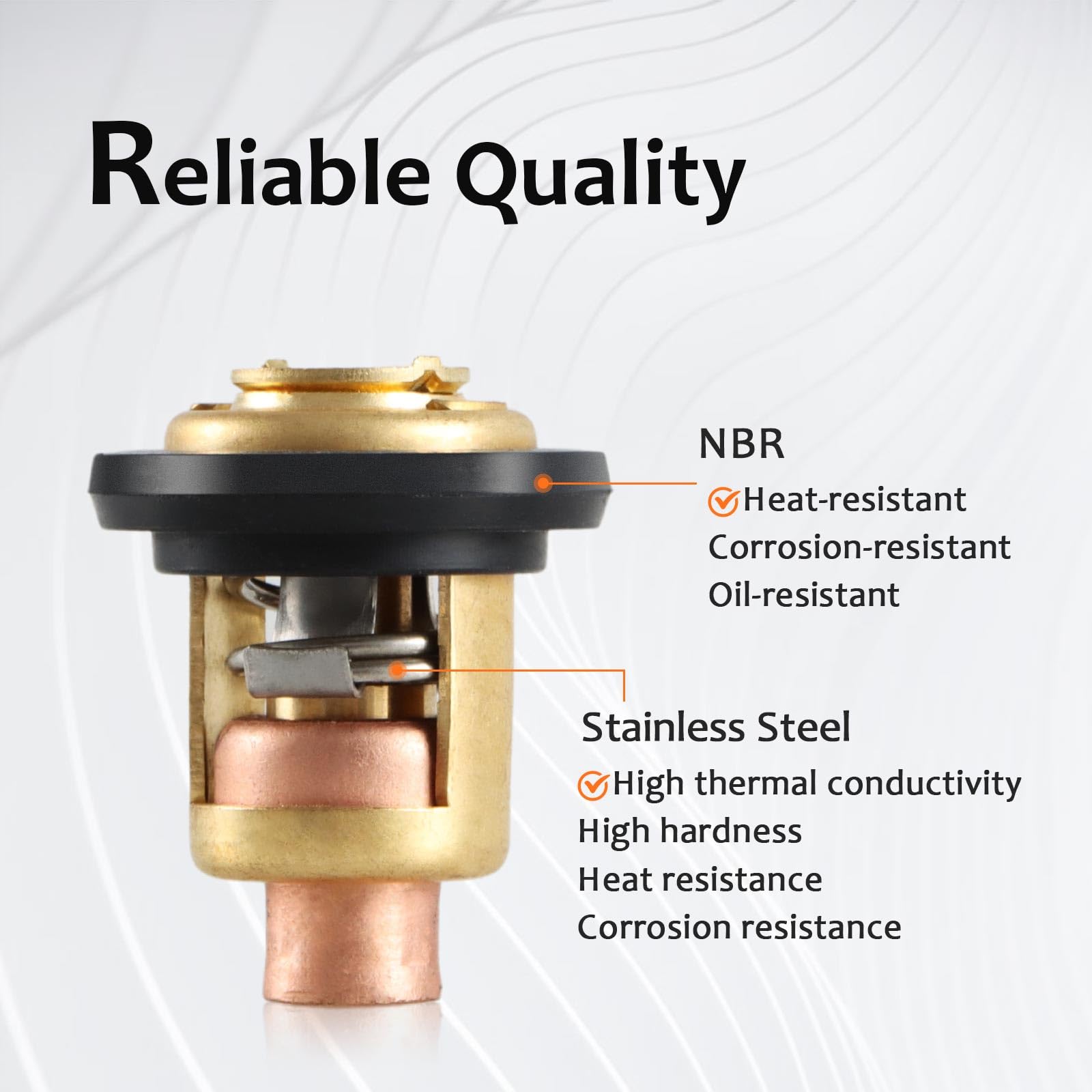 HIMARKLIF thermostat close-up of thick NBR seal for improved sealing