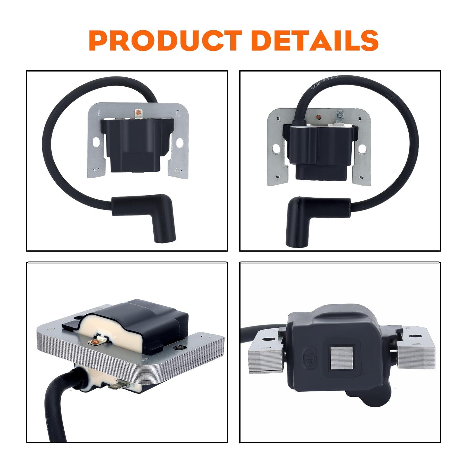 Hipa ignition coil in a mower repair scene showing easy field replacement