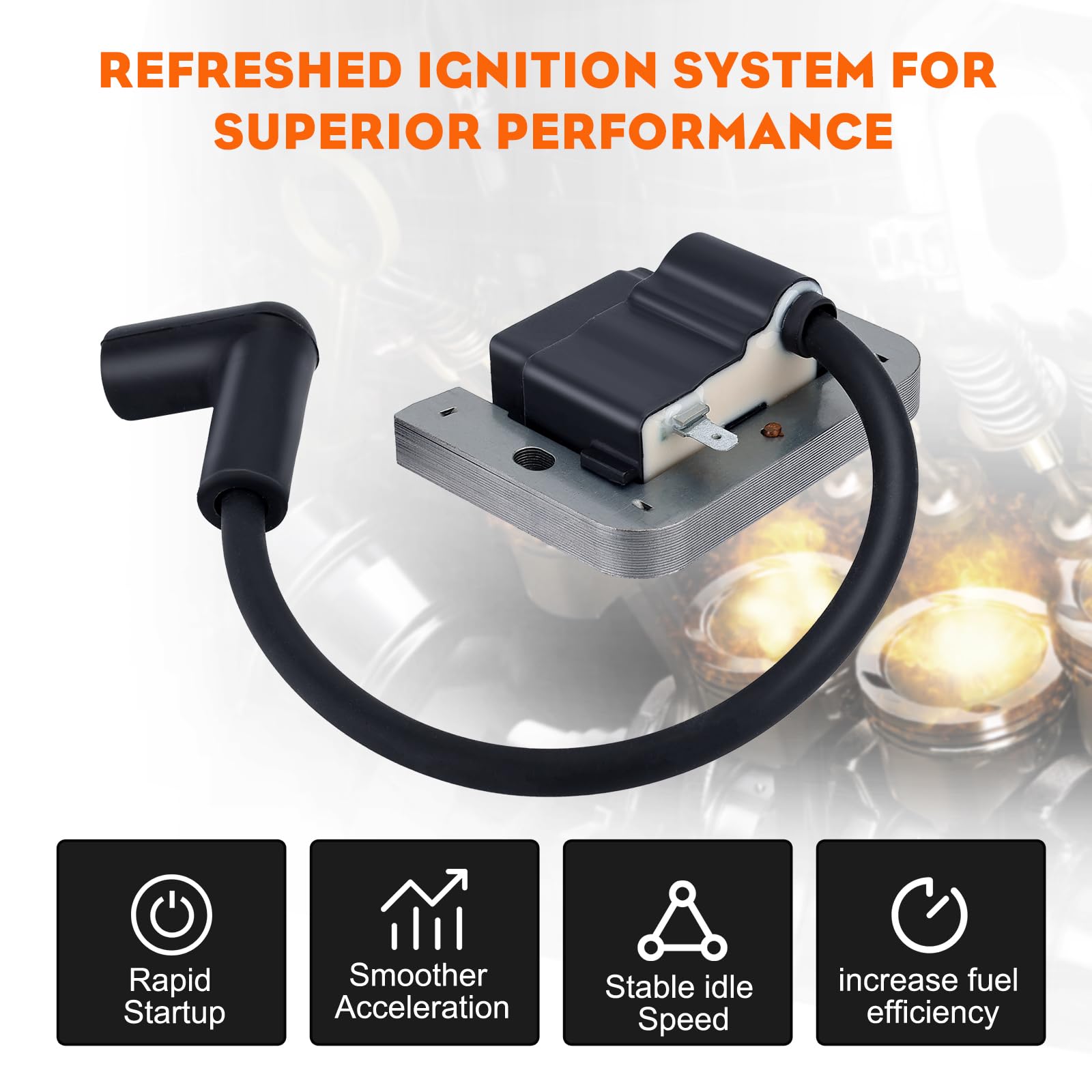 Hipa ignition coil plug tower closeup showing clean spark terminal