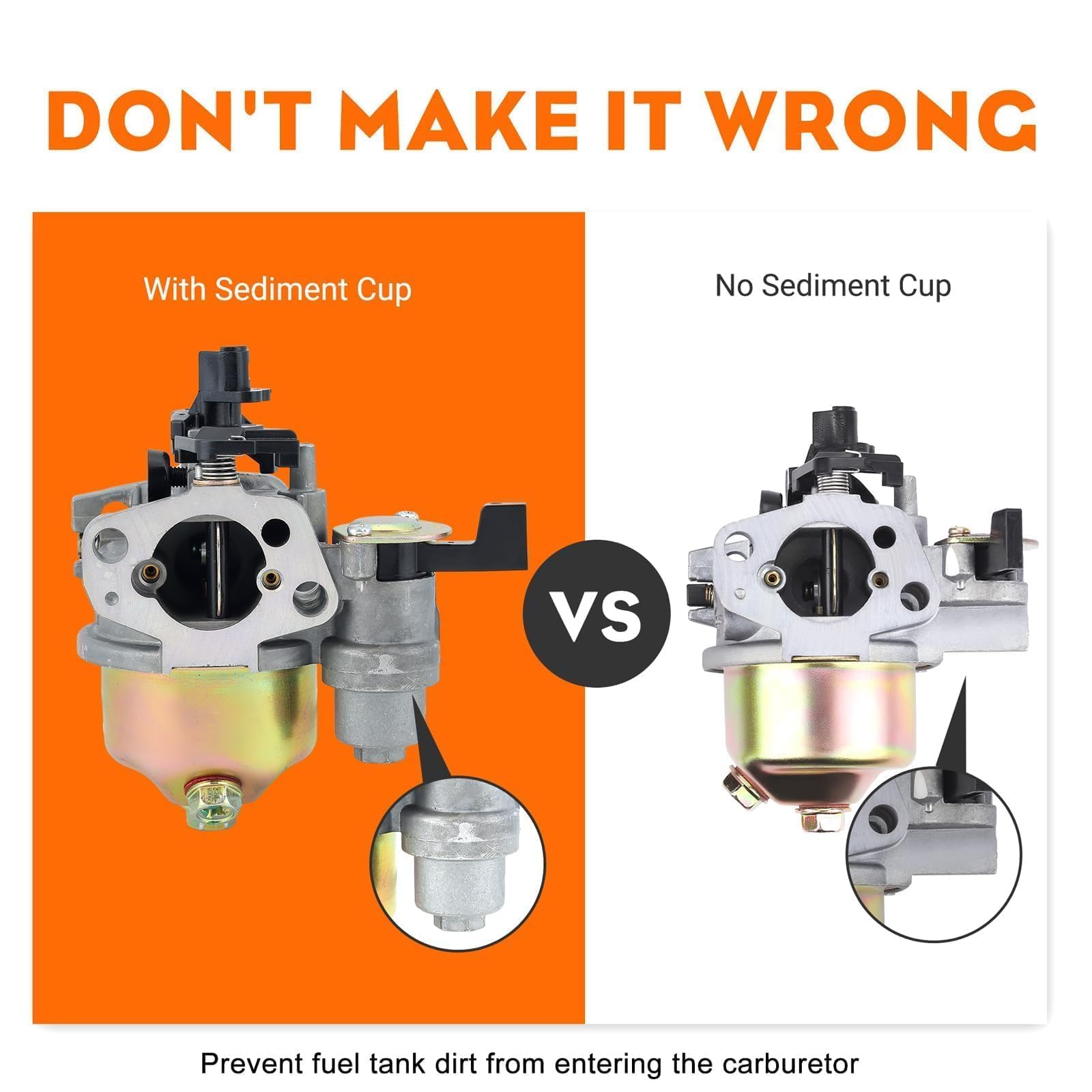 Hipa carburetor installed on a mower engine demonstrating fit and easy swap