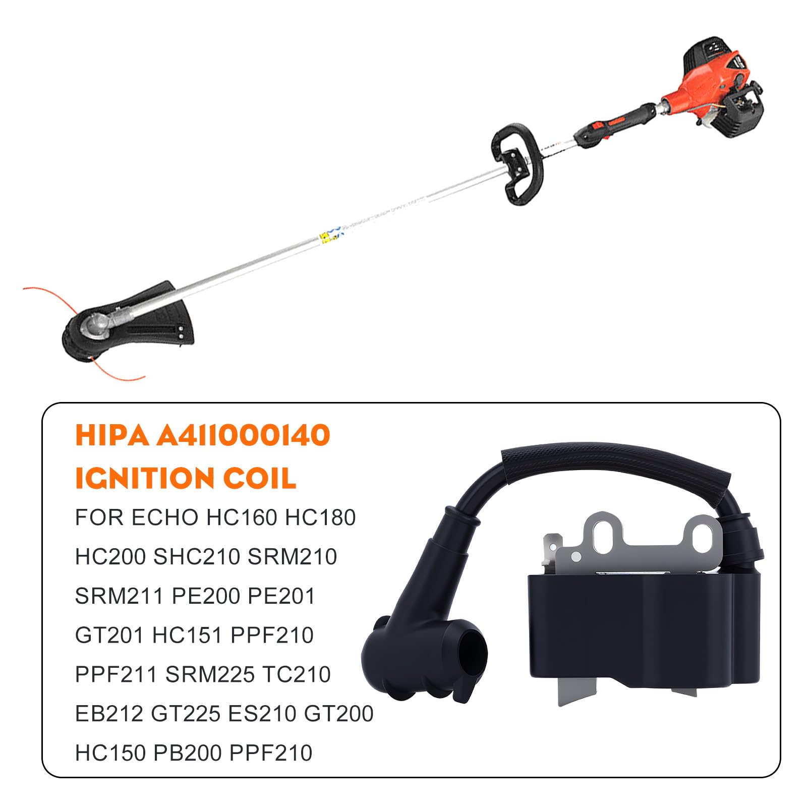 Hipa ignition coil side profile illustrating durable housing and fit