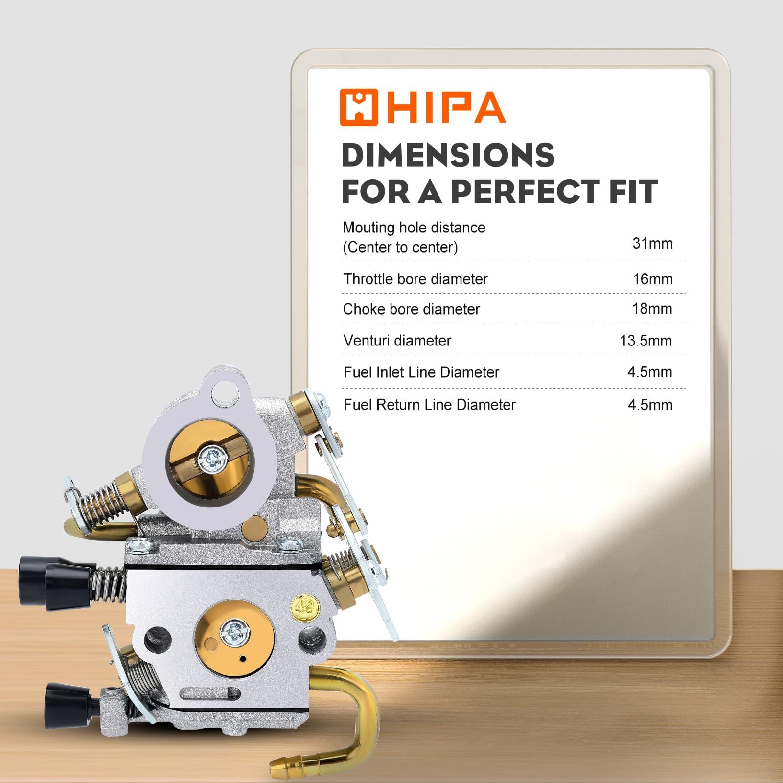 HIPA carburetor installed on a STIHL TS420 saw showing restored throttle response