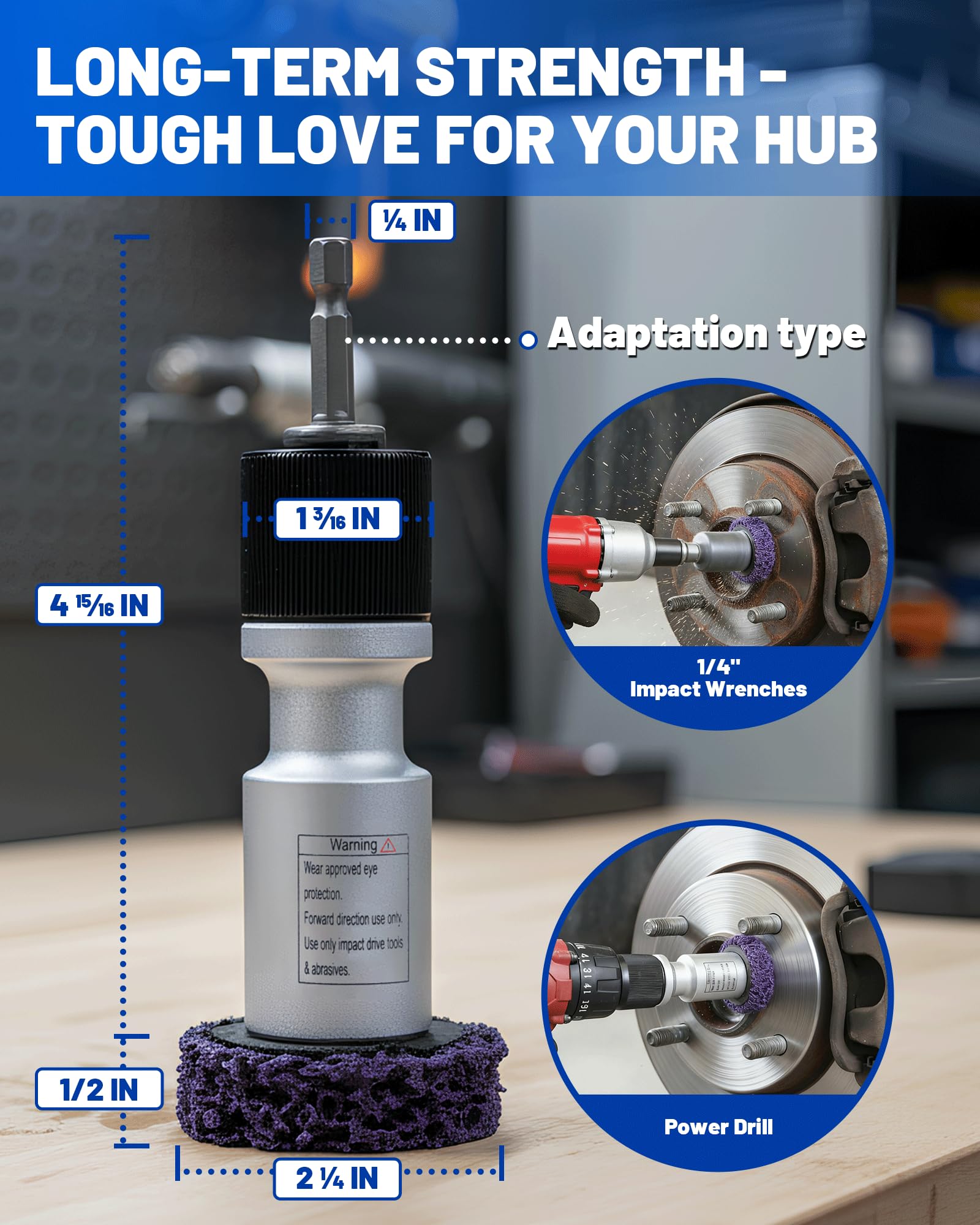 HIPULX tool fitted to drill resurfacing wheel hub with control