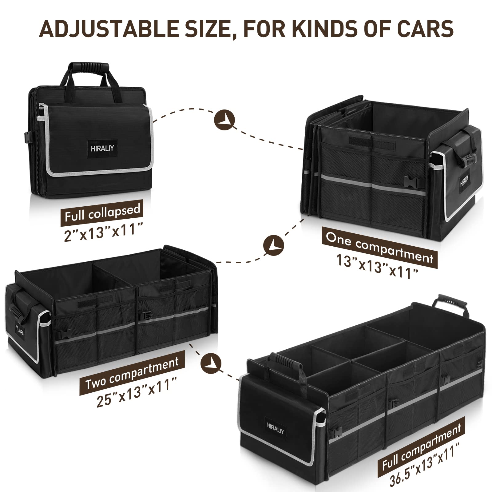 HIRALIY close-up of removable cooler bag with leakproof lining for chilled groceries