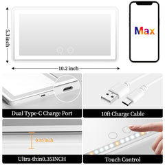 Hirger in-car use during makeup application for precise grooming on-the-go