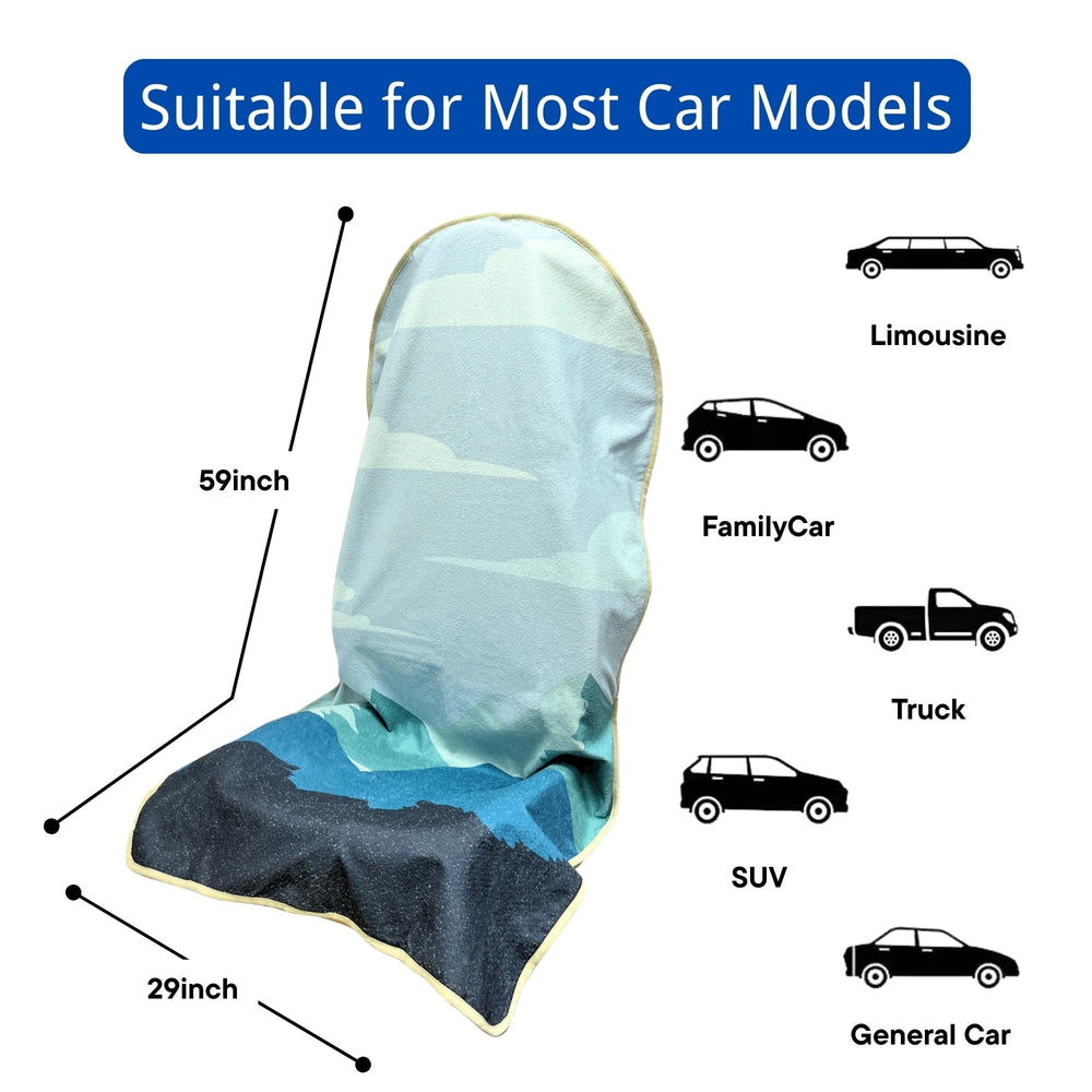 Hirritale cover with wet towel demonstrating sweat protection benefit