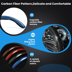Hiseanllo cover installed on steering wheel demonstrating secure anti-slip hold