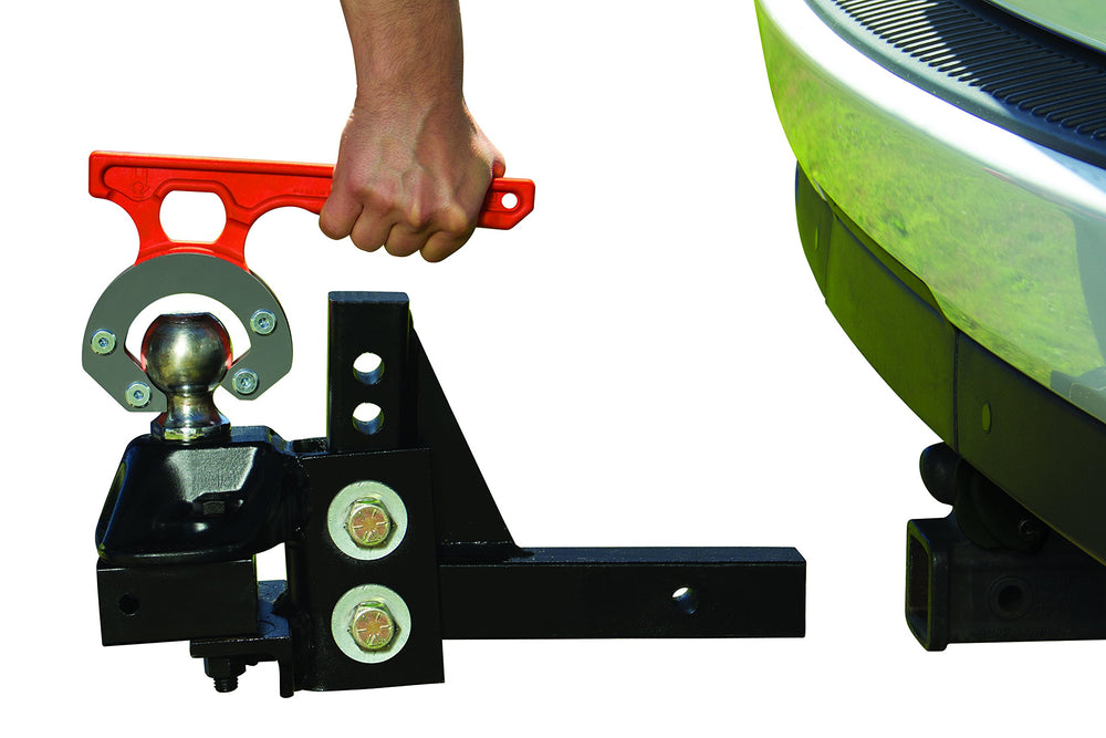 HitchGrip front view on 2-5/16" ball shows quick connect benefit