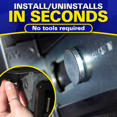 HitchSafe bolt length compared to ruler illustrating the extra 1 inch reach