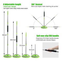 HITJOY squeegee and sponge head close view for streak-free glass cleaning