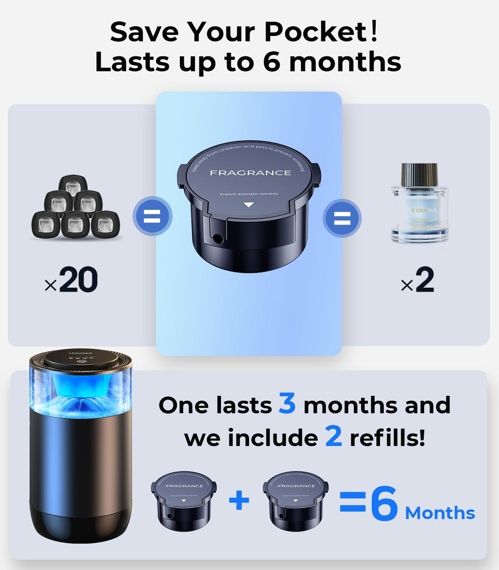 hitolza refill in hand showing compact size and portability