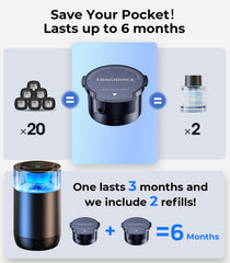 hitolza refill in hand showing compact size and portability